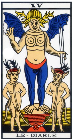 Carte du Tarot de Marseille LE DIABLE